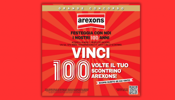 Arexons compie 100 anni e premia i clienti con un concorso nazionale